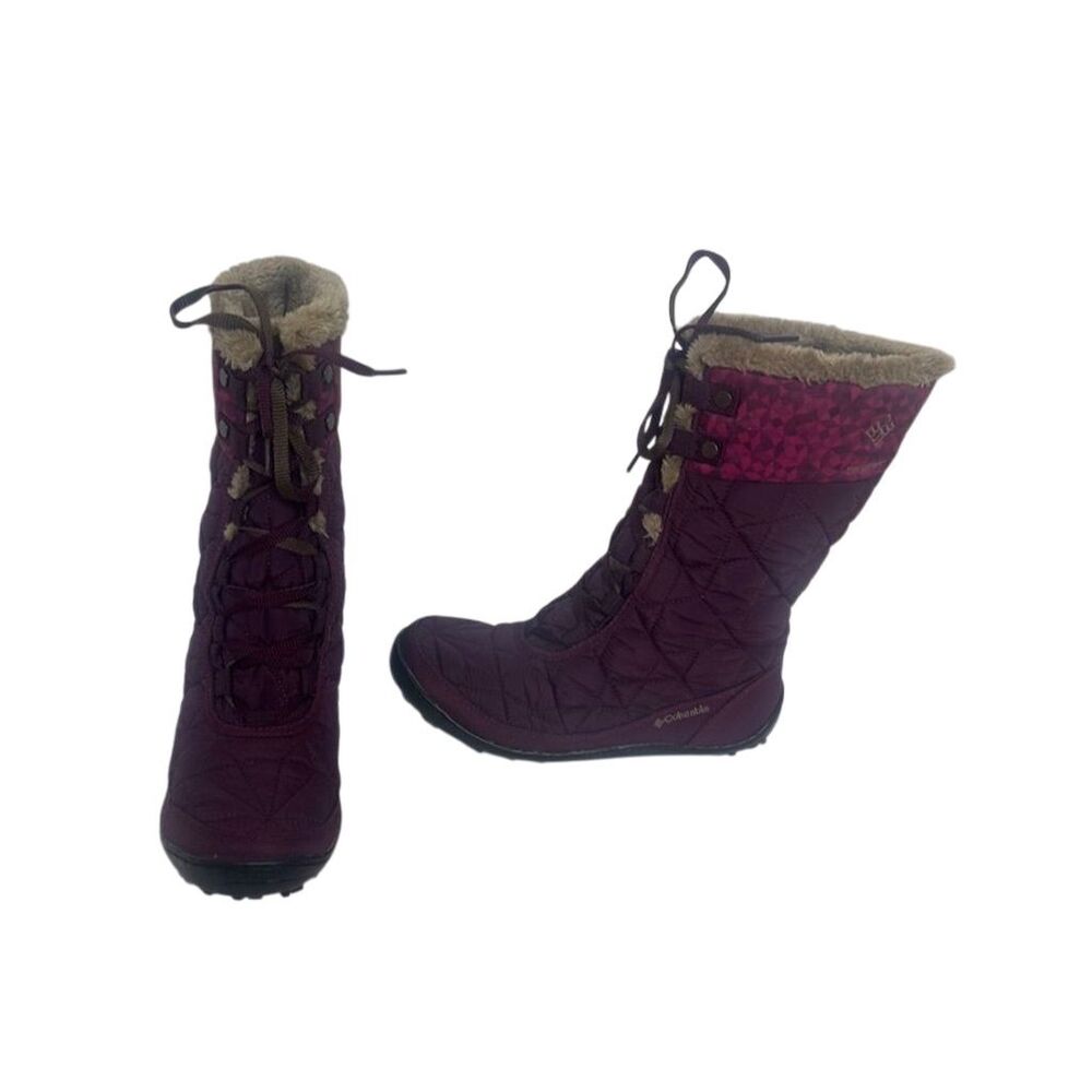 Columbia Women's Minx Mid II Snow Boots Purple Size 8 Waterproof Winter